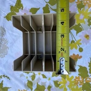 Reader's Digest Cassette Organizers (2) Connected Pieces Beige Plastic